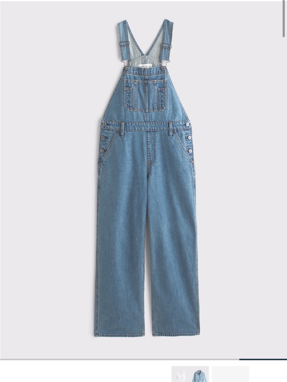 Abercrombie & Fitch Light Blue Denim Women's Overalls
